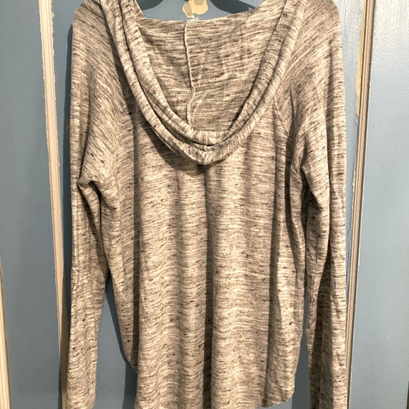 Long sleeve hooded lace up sweater - Picture 2 of 2